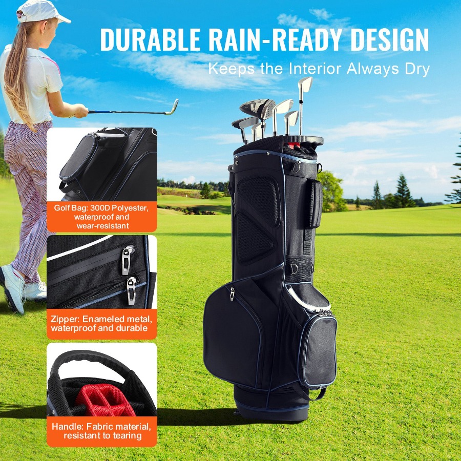 Golf Cart Bag with 14 Way Orga - Golf Bag Stand Cart review and price