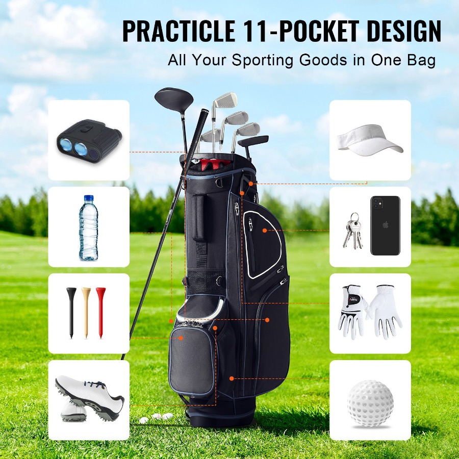 Golf Cart Bag with 14 Way Orga - Golf Bag Stand Cart review and price