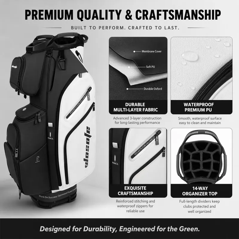 Wosofe 14 Way Golf Cart Bag Wa - Golf Bag Stand Cart review and price