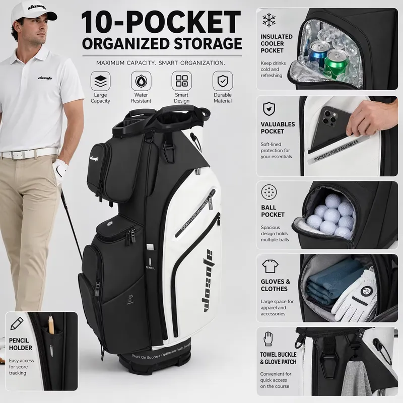 Wosofe 14 Way Golf Cart Bag Wa - Golf Bag Stand Cart review and price